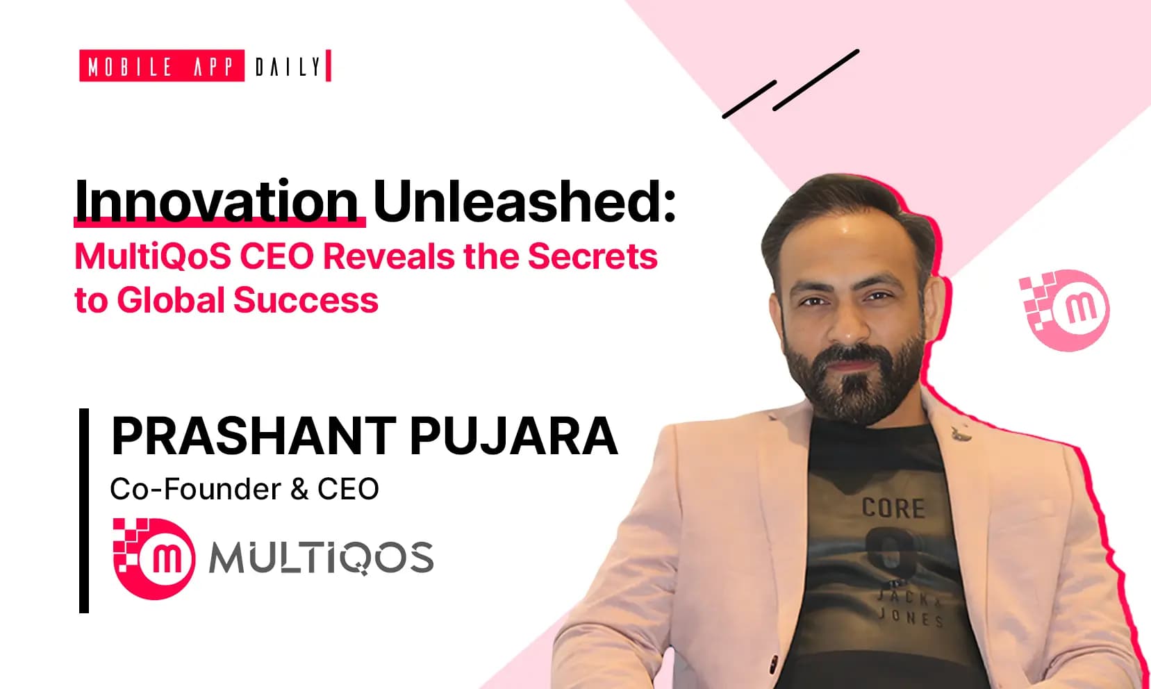 An Interview with the Tech Maestro, Prashant Pujara- Co-Founder & CEO at MultiQoS Technologies banner