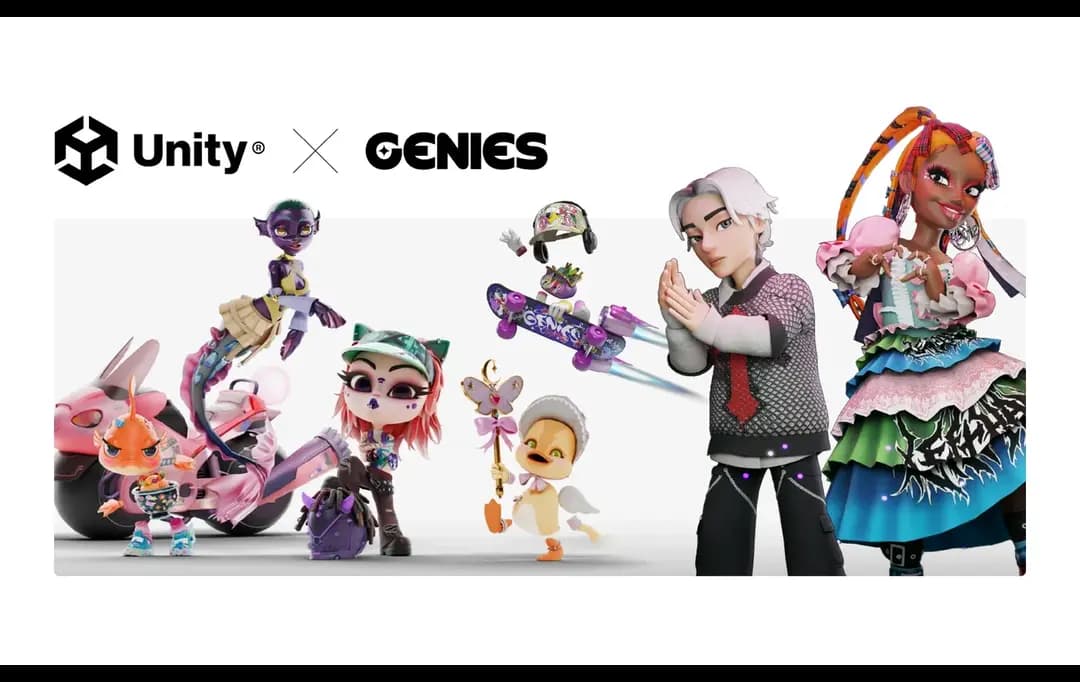 GENIES PARTNERS WITH UNITY TO BRING AI AVATARS AND UGC TOOLS TO DEVELOPERS, UNLOCKING NEW GAME GENRES AND ACCELERATING DEVELOPMENT