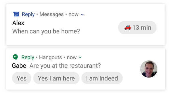 google reply text