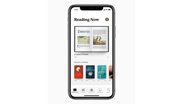 Reading Now Feature in Apple iBook