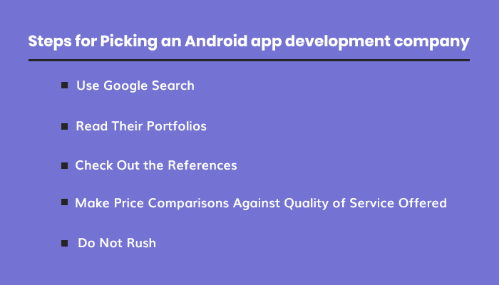 the best android app development company: