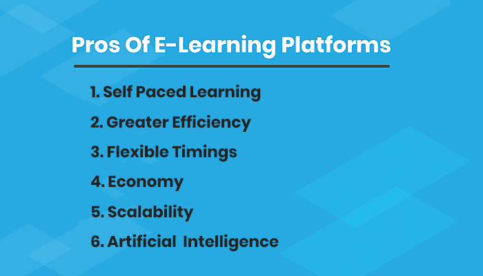 Pros Of E-Learning Platforms