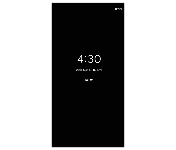 Android Q’s display