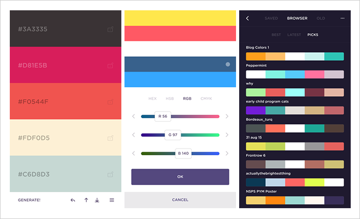 The Coolors App - The best color scheme generator for designers