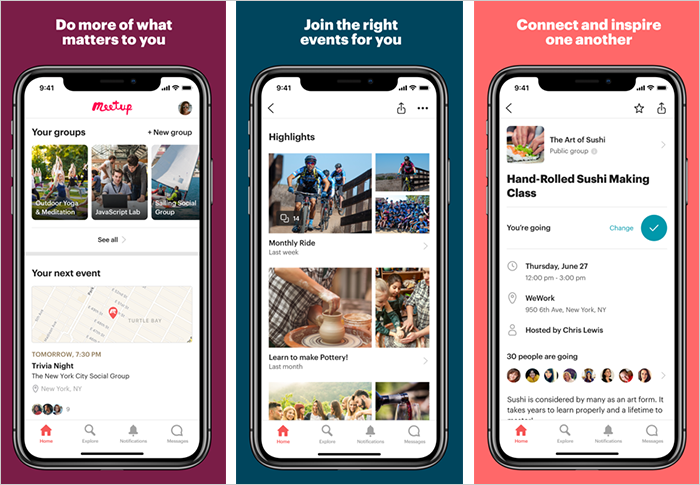 Meetup App : An App to Discover People