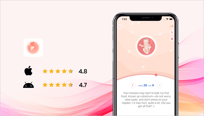 pregnancy app with weight tracker